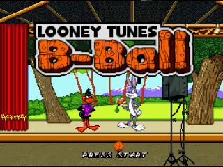 Looney Tunes B-Ball title screen for Super Nintendo